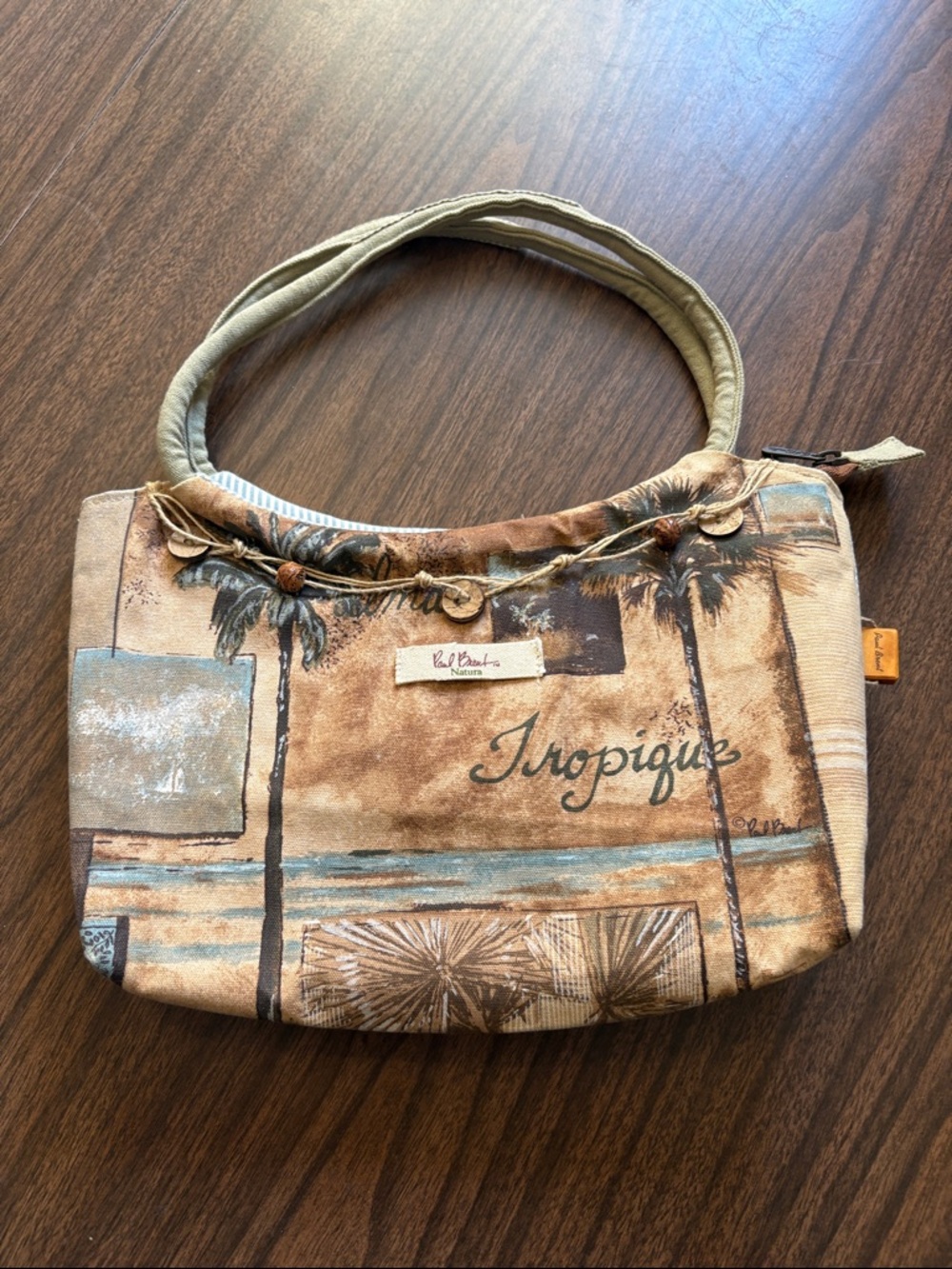 Paul Brent Natura Tropique Canvas Shoulder Bag Beach Tropical Theme